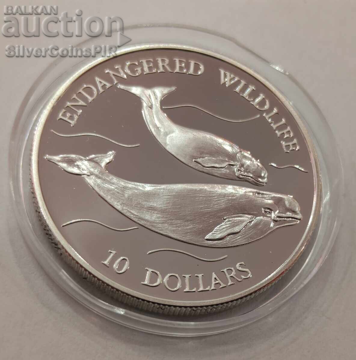 Δημοπρασία Ασημένιο νόμισμα 10 Δολαρίων 1992 Νήσοι Νιούε Απειλούμενα Ζώα