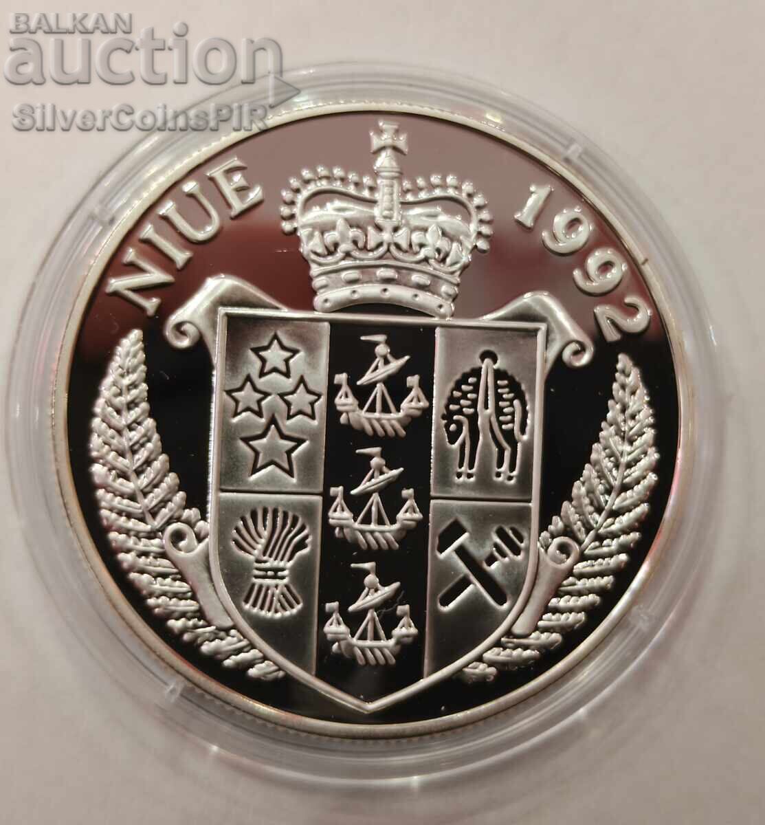 Παράδοση Ασημένιο νόμισμα 10 Δολαρίων 1992 Νήσοι Νιούε Απειλούμενα Ζώα