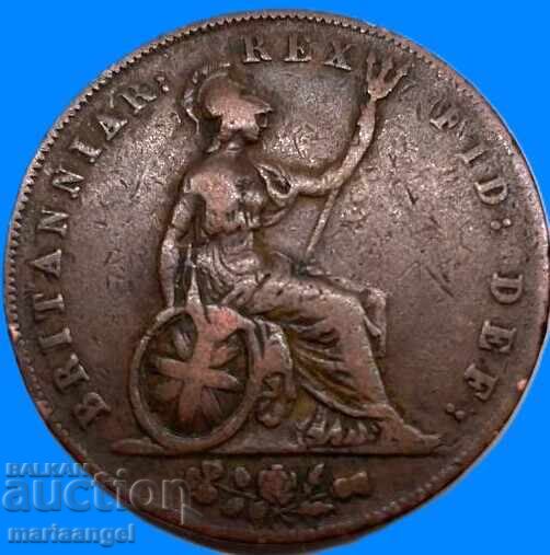 Livrarea Marea Britanie 1/2 penny 1826 George IV 28mm bronz