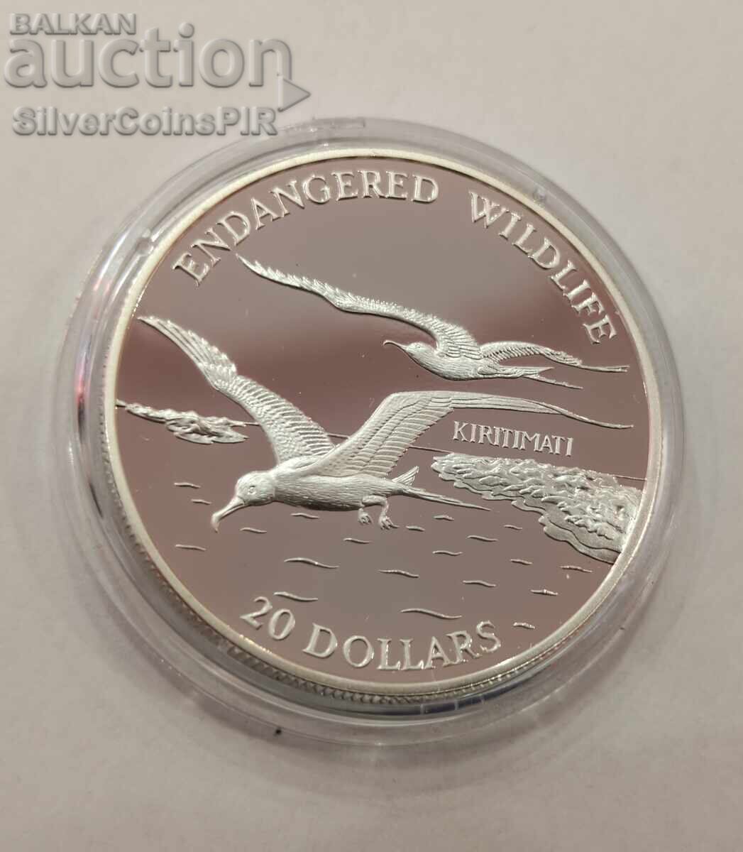 Ασημένιο νόμισμα 20 Δολαρίων 1992 Κιριμπάτι Απειλούμενα Ζώα με τιμή € 21.05 | 41.17 BGN