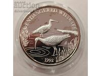 Argint 10 Tala 1992 Samoa și Sifaka Animale pe cale de dispariție