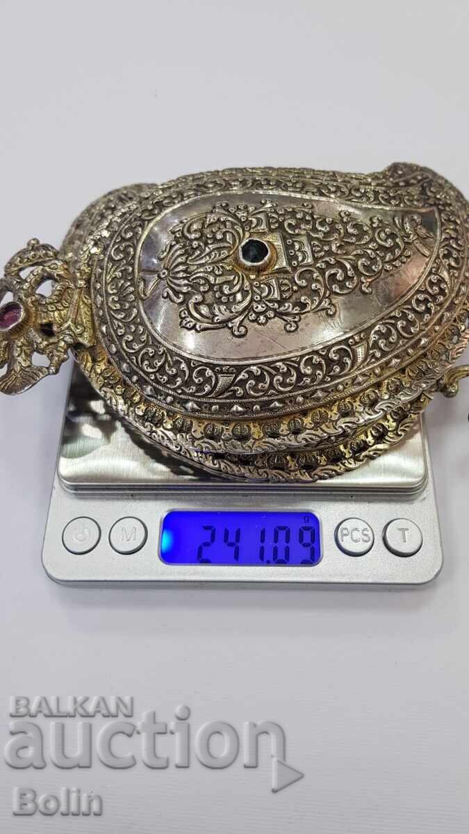 Rare Silver Gilded Revival Belt Buckle, Belt Buckles - 19th Century - 7