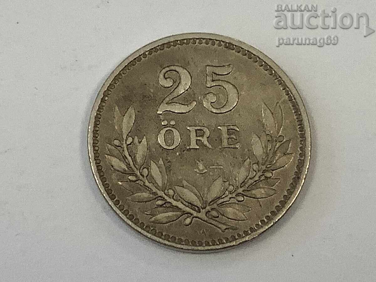 Suedia 25 öre 1914 Argint 0.600