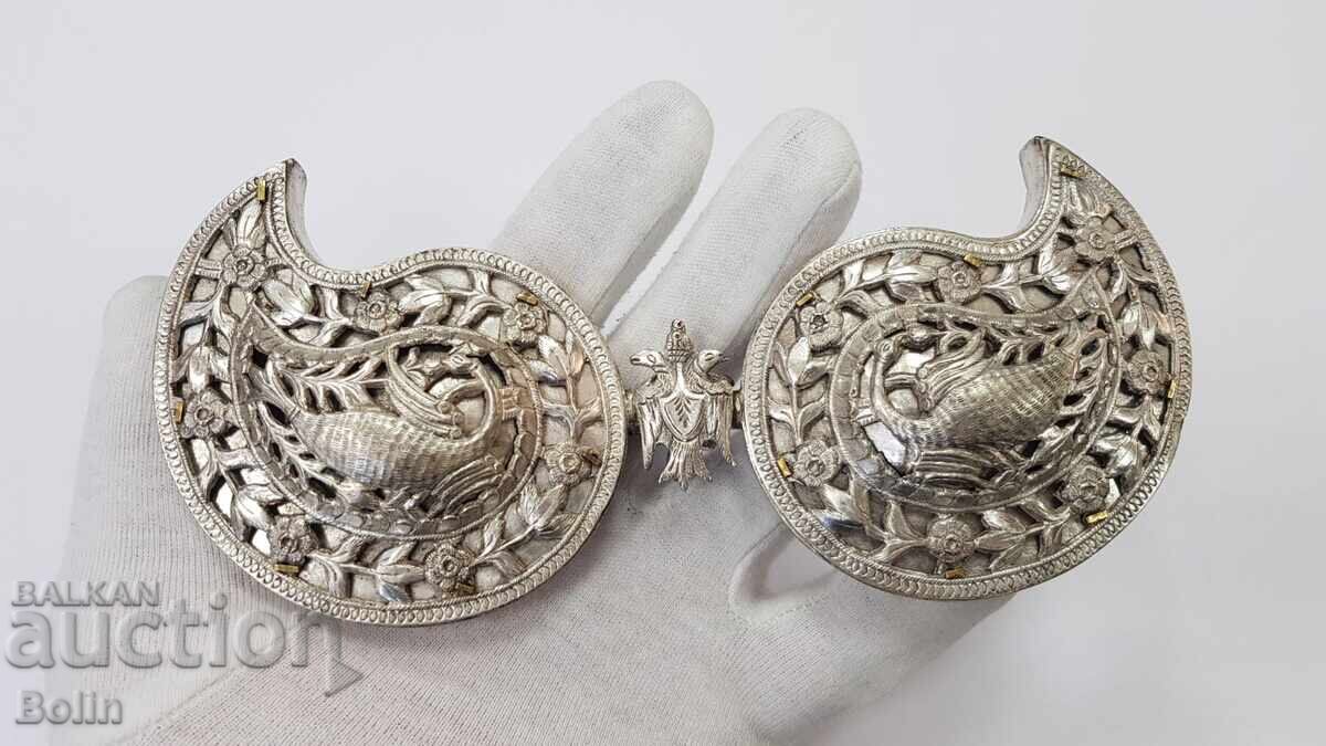 Рядка Сребърна Ажурна Възрожденска Пафта, Пафти - 19 век - 7