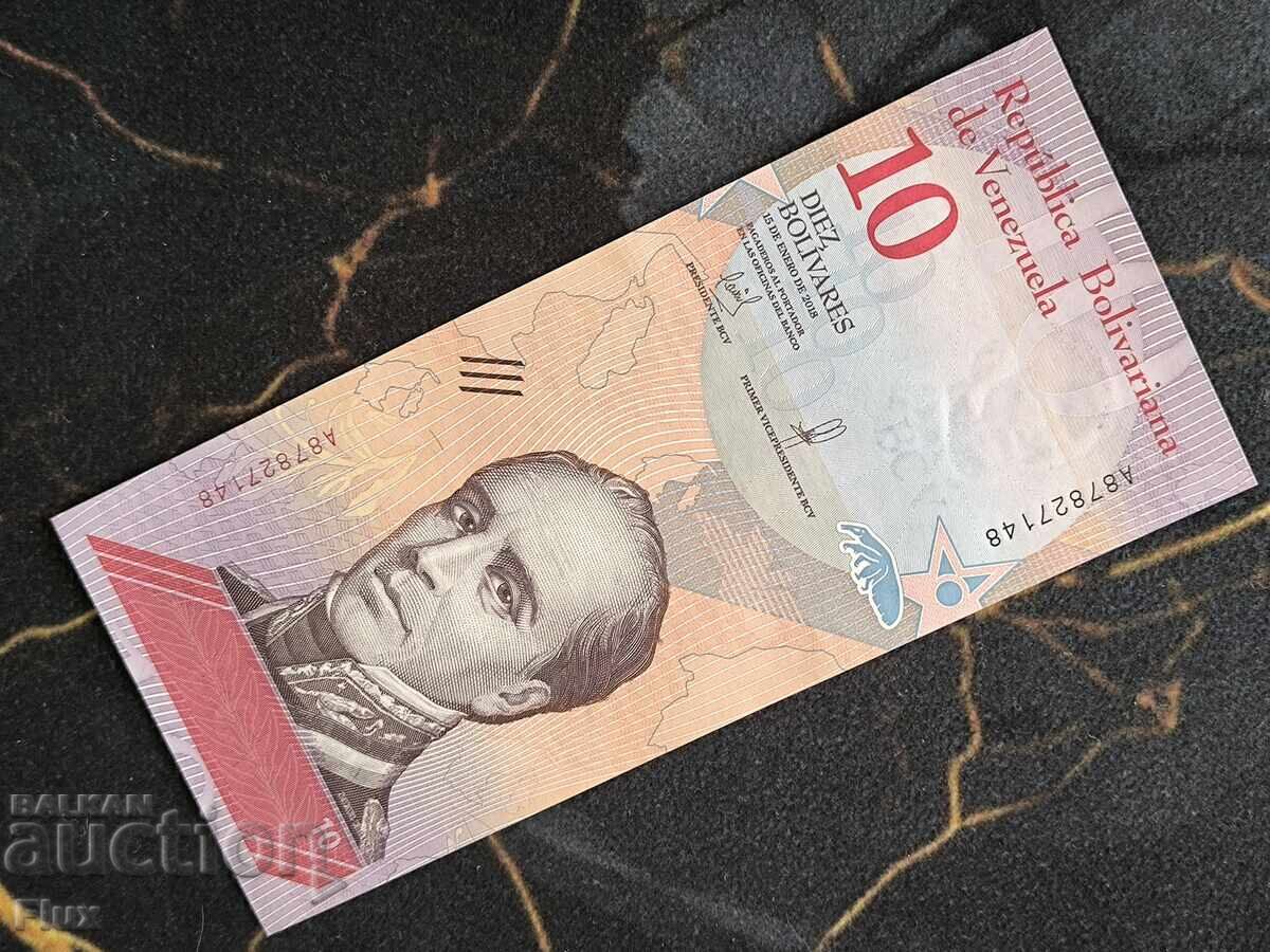 Bancnotă - Venezuela - 10 bolivari UNC | 2018 Bancnotă - Venezuela - 10 bolivari UNC | 2018