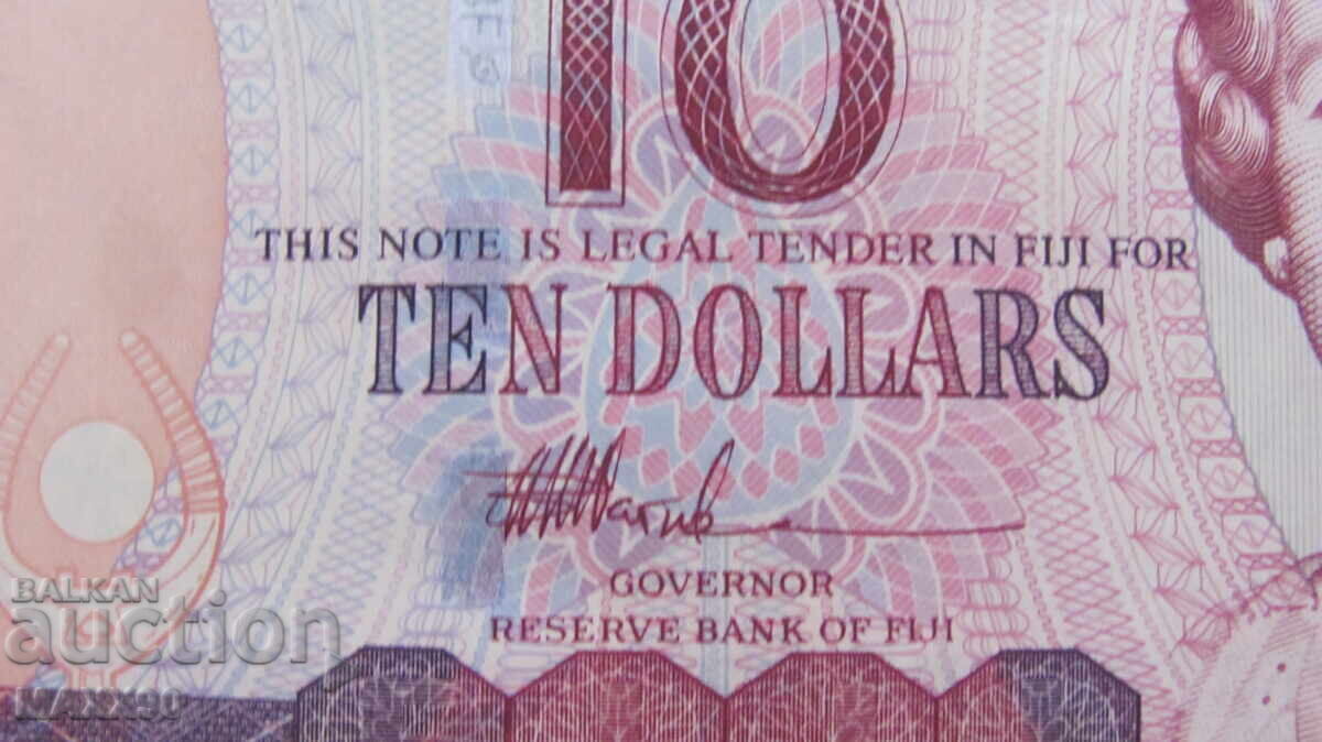 Licitație 10 dolari Fiji UNC