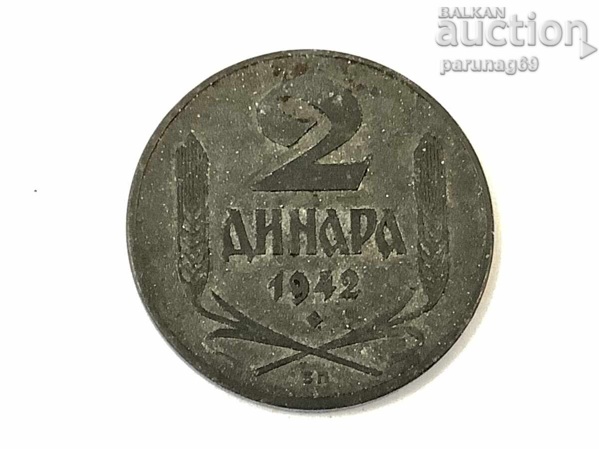 Serbia 2 dinari 1943