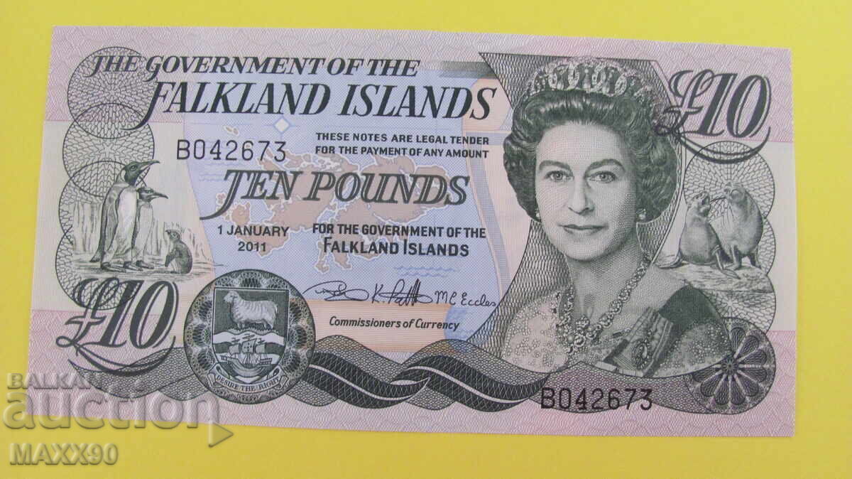 10 lire 2011 Insulele Falkland UNC