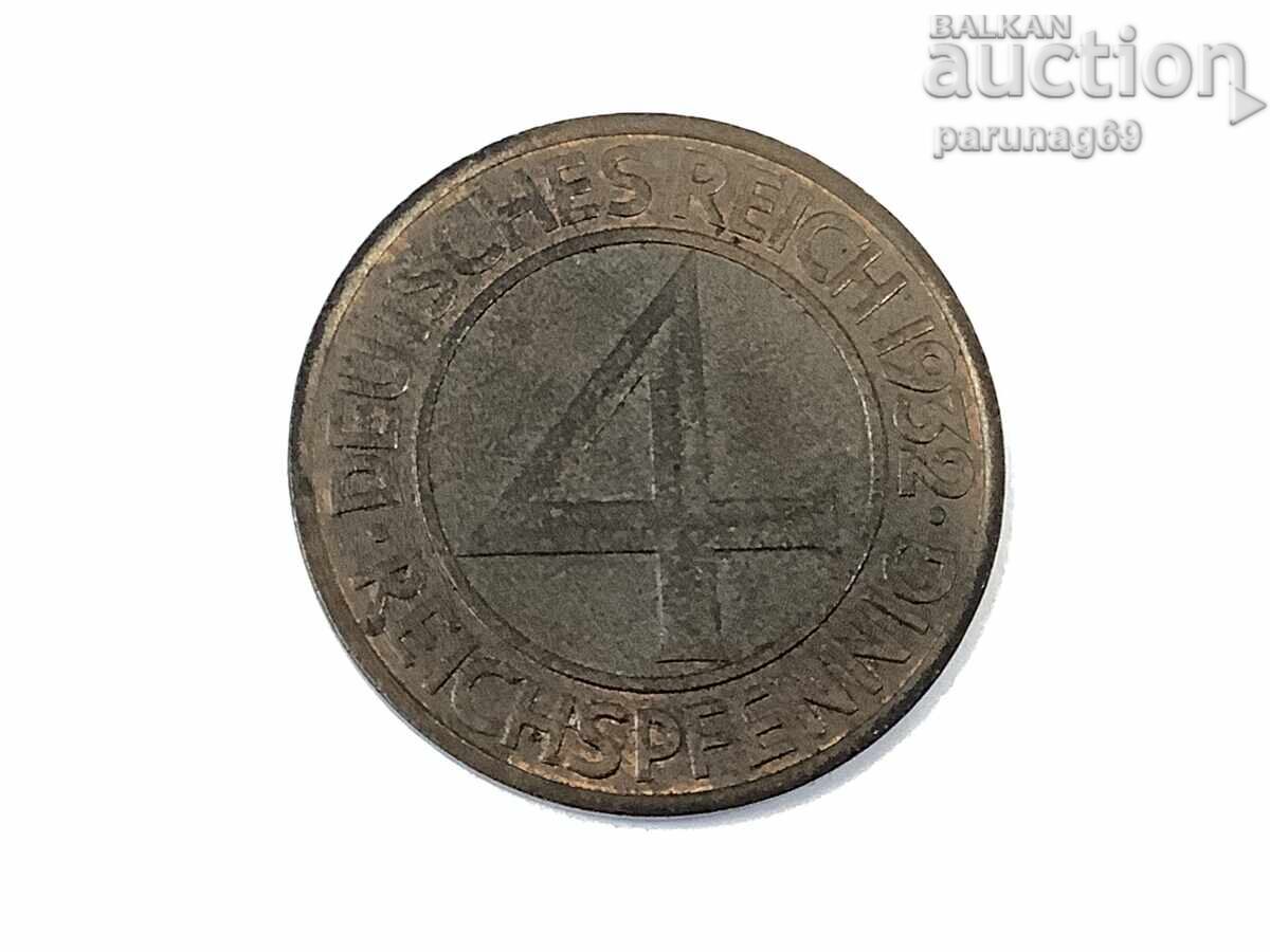 Γερμανία 4 Reichs pfennig 1932