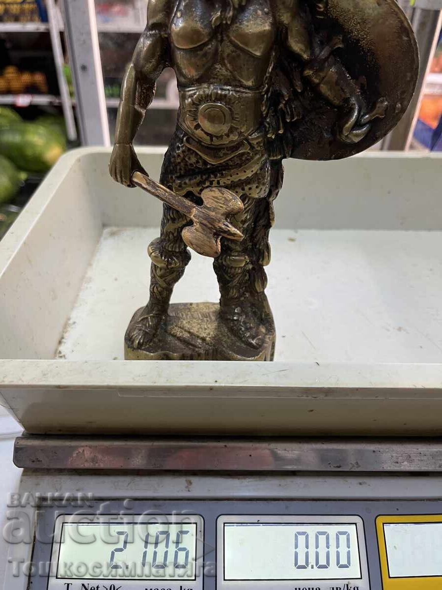 Masivă figurină din bronz a unui războinic viking - 6