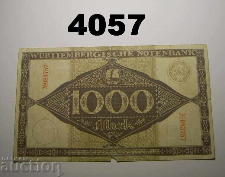 Germania 1000 mărci 1922 Note Württembergische Notenbank cu preț € 5.00 | 9.78 BGN