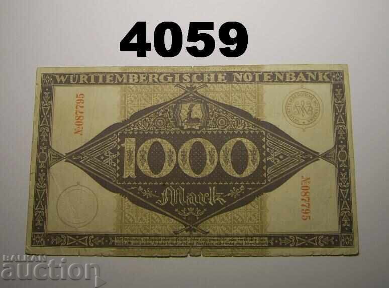 Germania 1000 mărci 1922 Note Württembergische Notenbank cu preț € 4.00 | 7.82 BGN