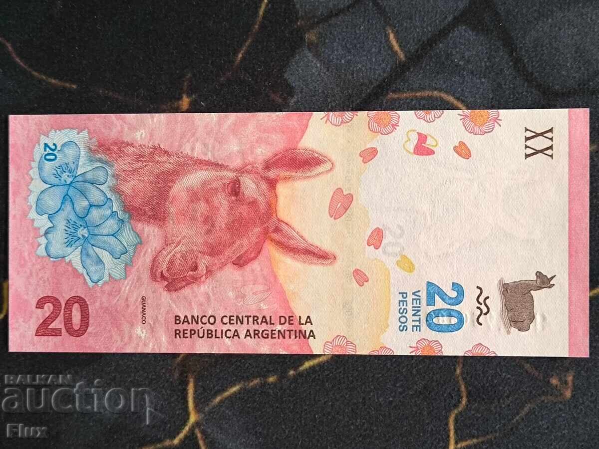 Bancnota - Argentina - 20 pesos UNC | 2017 cu preț € 2.75 | 5.38 BGN