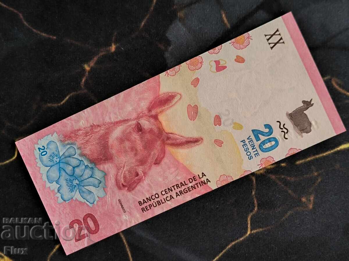 Bancnota - Argentina - 20 pesos UNC | 2017