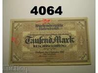 Германия 1000 марки 1922 Забележки Württembergische Notenban