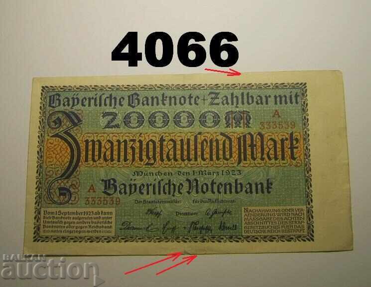 Germania 20000 mărci 1923 Bayerische Notenbank