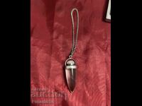 Παλιό ασημένιο εκκρεμές, ορεινός κρύσταλλος!