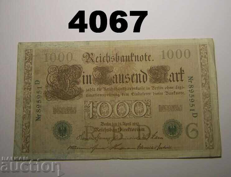 Γερμανία 1000 μάρκα 1910 Fine