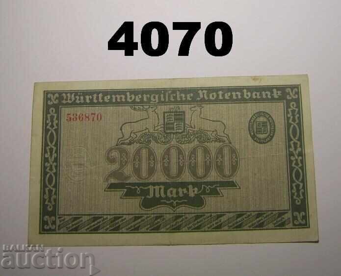 Германия 20000 марки 1923 Württembergische Notenbank с цена € 6.00 | 11.74 лв.
