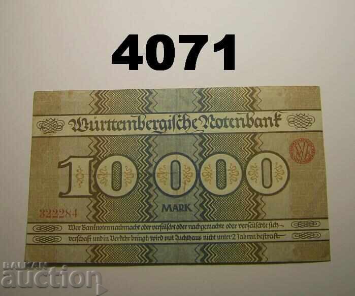 Germania 10000 mărci 1923 Württembergische Notenbank cu preț € 4.00 | 7.82 BGN Germania 10000 mărci 1923 Württembergische Notenbank cu preț € 4.00 | 7.82 BGN