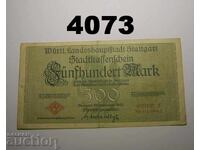 Germania Württemberg 500 mărci 1922 Stuttgart