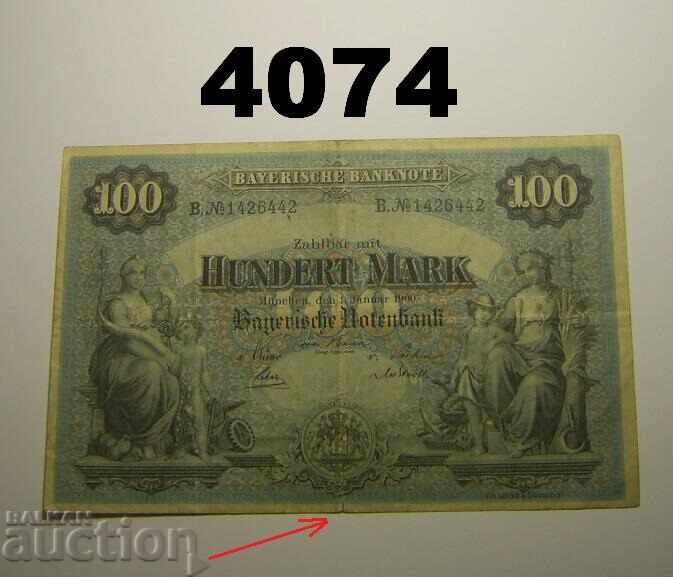 Germania 100 mărci 1900 Bayerische Notenbank