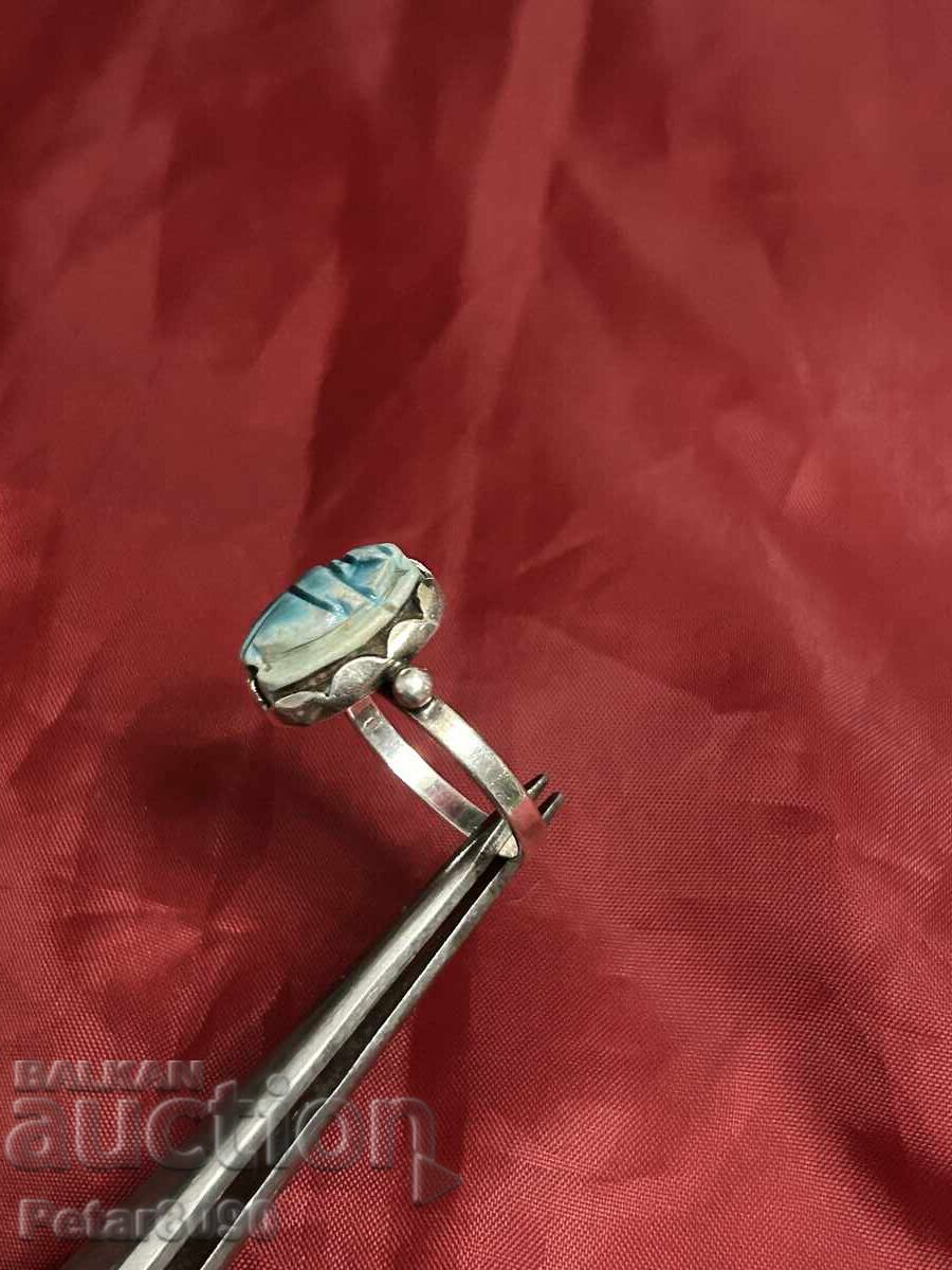 Inel argintiu de damă cu scarabeu autentic 18.2mm cu preț € 3.50 | 6.85 BGN