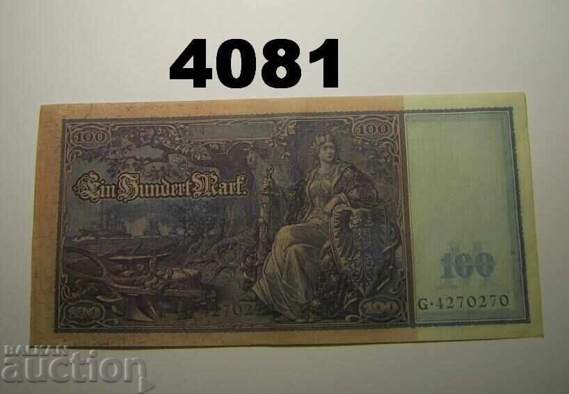 Germania 100 mărci 1910 sigiliu verde cu preț € 4.00 | 7.82 BGN