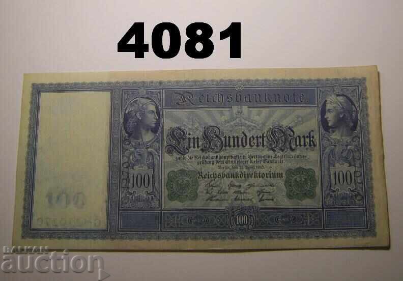 Germania 100 mărci 1910 sigiliu verde