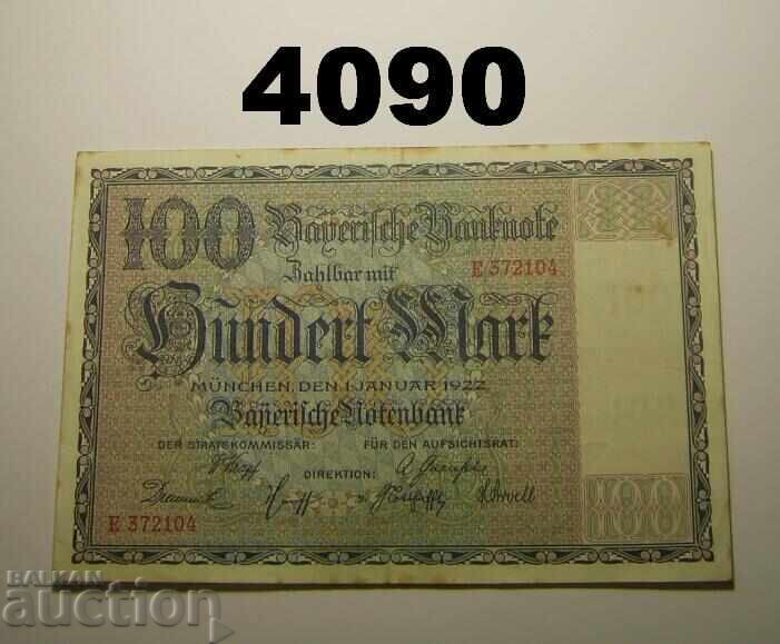 Германия 100 марки 1922 Bayerische Notenbank Германия 100 марки 1922 Bayerische Notenbank