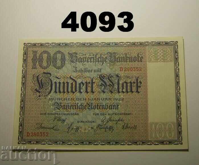 Γερμανία 100 μάρκα 1922 Bayerische Notenbank