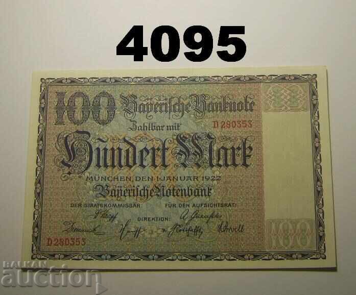Германия 100 марки 1922 Bayerische Notenbank
