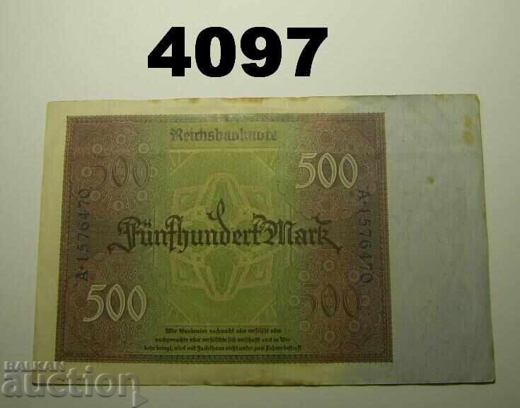 Germania 500 mărci 1922 cu preț € 3.00 | 5.87 BGN