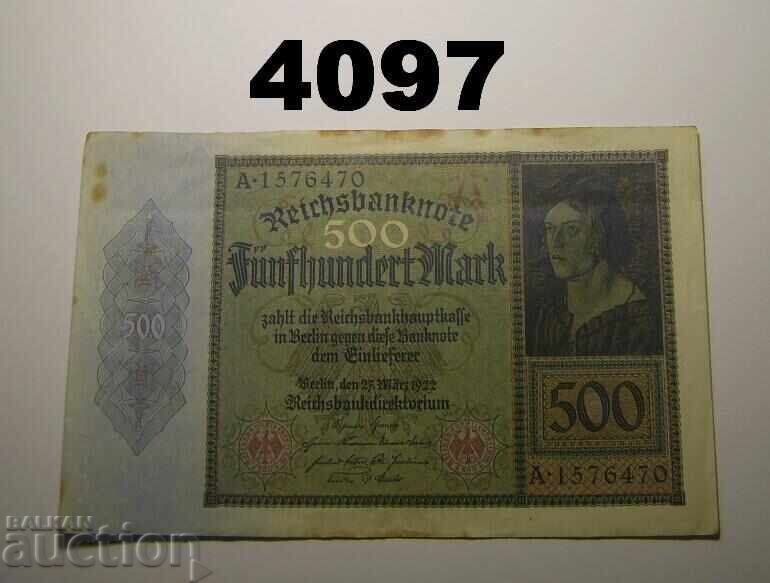 Germania 500 mărci 1922