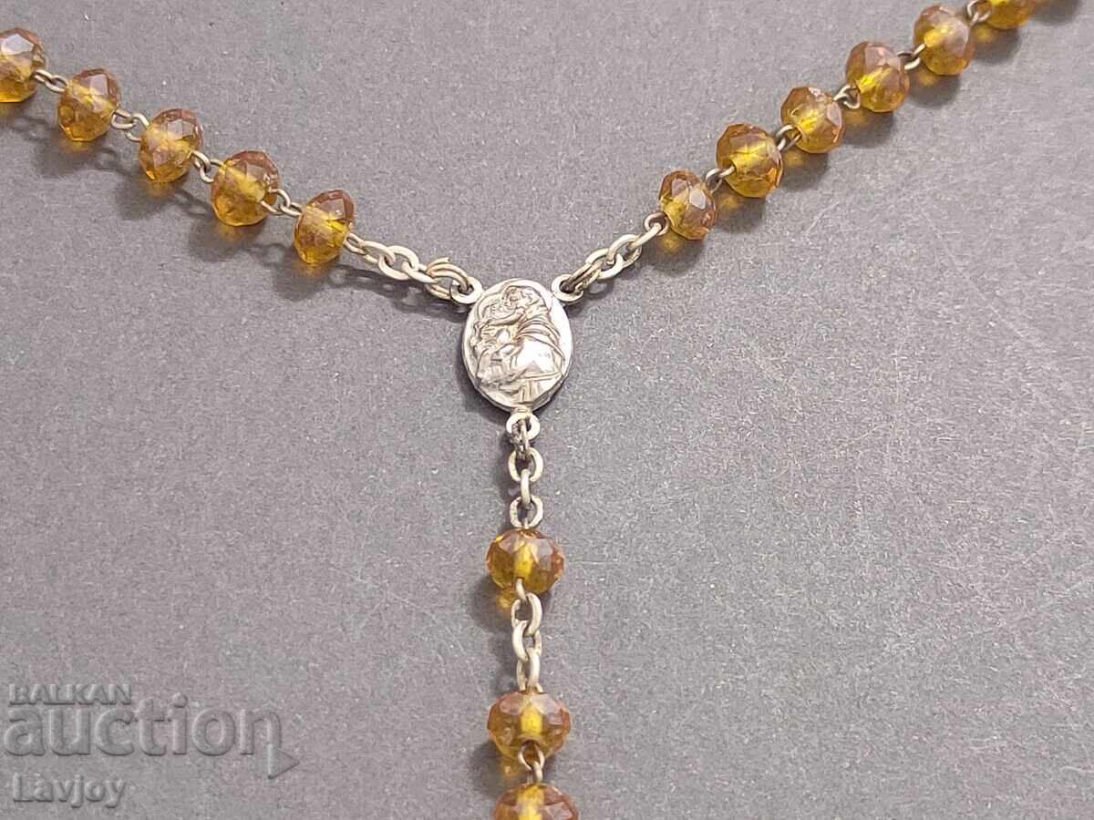 Licitație Colier vechi cu crucifix Răstignire Religie