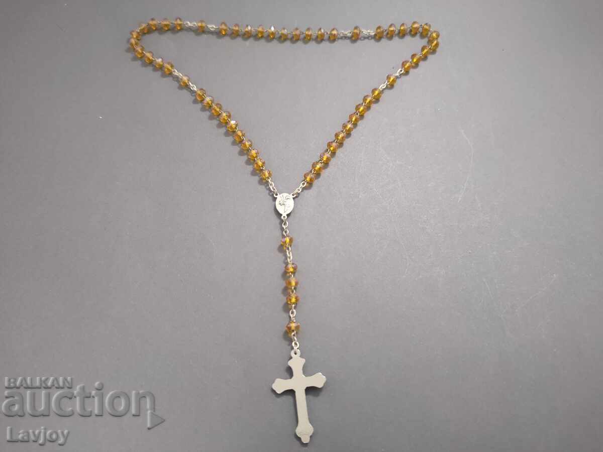 Colier vechi cu crucifix Răstignire Religie - 5
