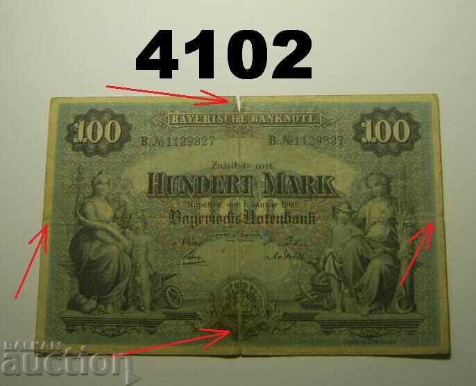 Γερμανία 100 μάρκα 1900 Bayerische Notenbank