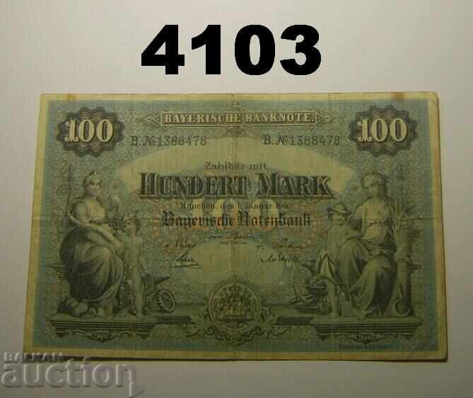 Germania 100 mărci 1900 Bayerische Notenbank