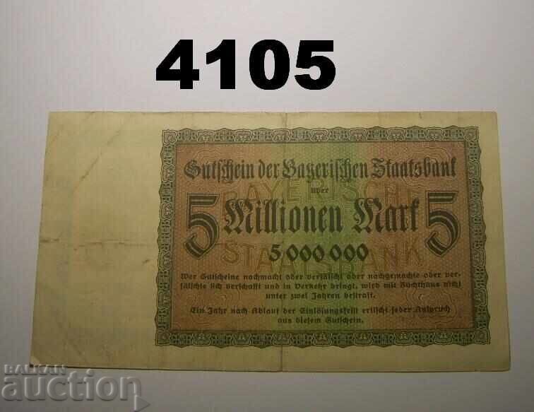 Γερμανία 5 εκατομμύρια μάρκα 1923 Bayerische Staatsbank με τιμή € 1.50 | 2.93 BGN