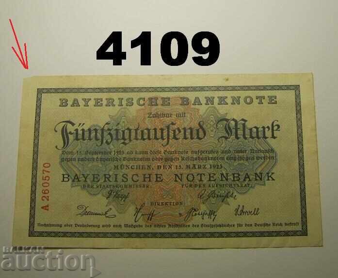 Germania 50000 mărci 1923 Bayerische Notenbank