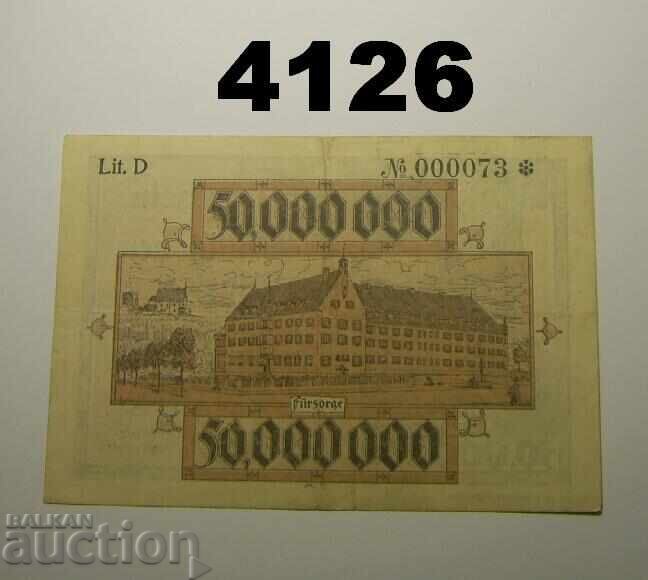 Mindelheim 50 milioane marci 1923 Germania cu preț € 2.50 | 4.89 BGN