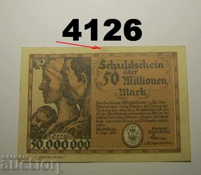 Mindelheim 50 milioane marci 1923 Germania