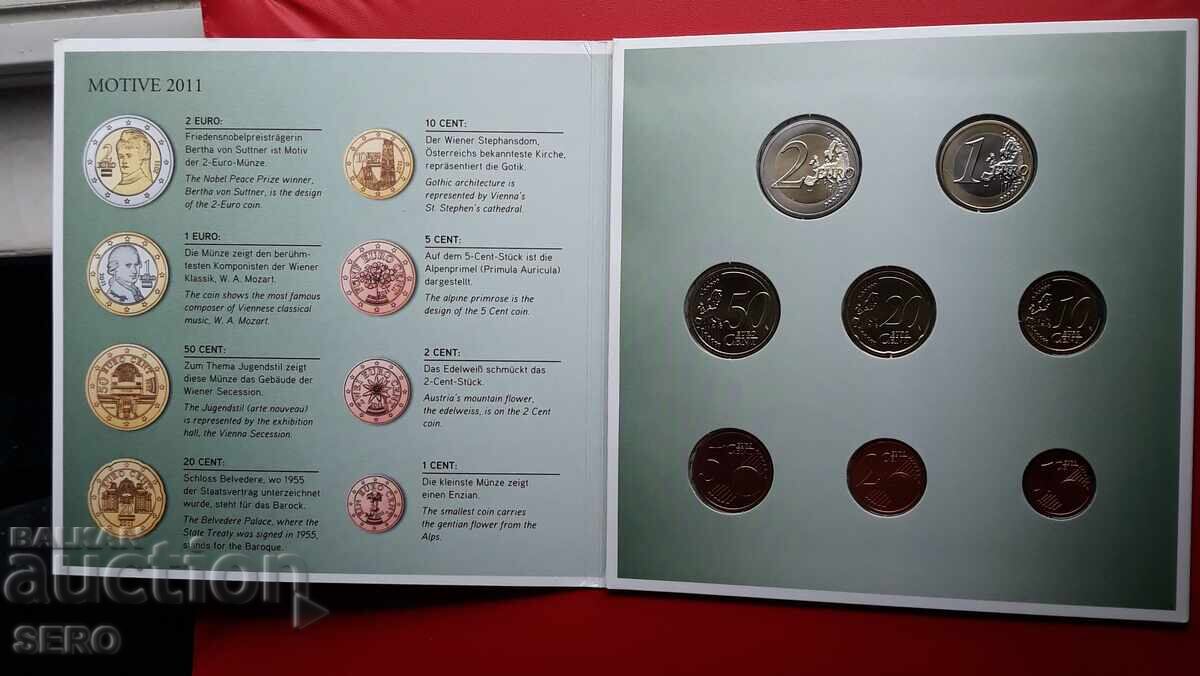 Austria-SET 2011 din 8 monede euro cu preț € 17.00 | 33.25 BGN