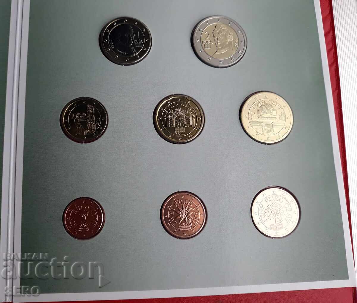 Livrarea Austria-SET 2011 din 8 monede euro