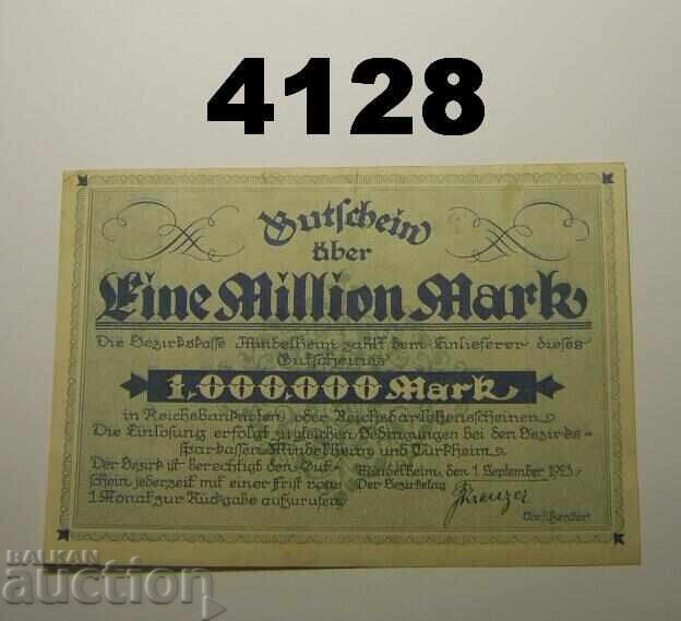 Mindelheim un milion de mărci 1923 Germania