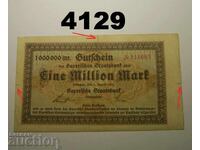 Germany One Million Mark 1923 Bavarian State Bank