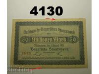 Germany 50 Million Marks 1923 Bayerische Staatsbank
