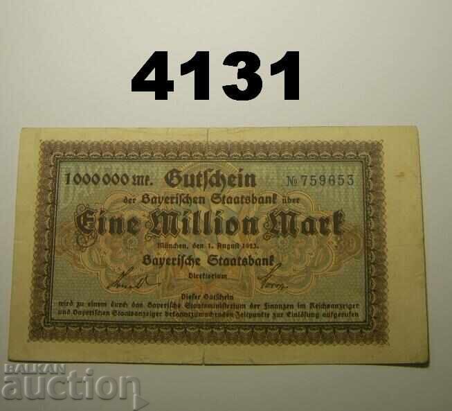 Germania Un milion de mărci 1923 Bayerische Staatsbank cu preț € 1.00 | 1.96 BGN