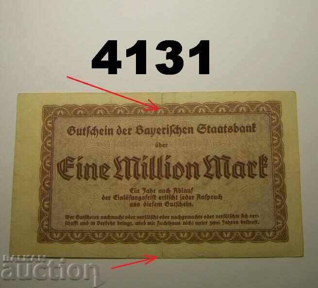 Germania Un milion de mărci 1923 Bayerische Staatsbank
