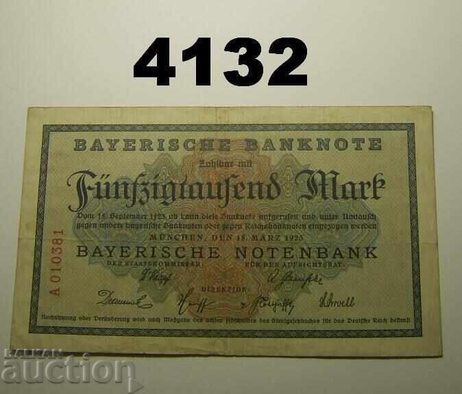 Germania 50000 mărci 1923 Bayerische Notenbank